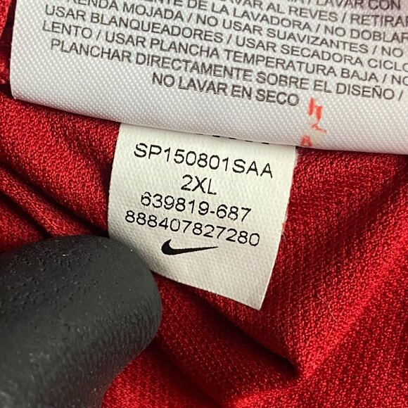 Nike Tiger Woods Polo Shirt Men's 2XL Red Elite Cool Carbon Golf Performance XXL - Picture 8 of 12